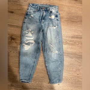 American Eagle Outfitters Relaxed Light Blue Distressed Jeans